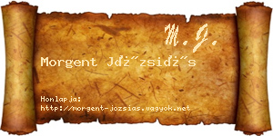 Morgent Józsiás névjegykártya